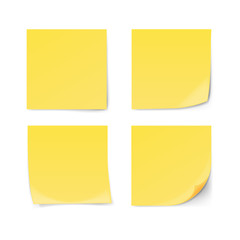 Post it note isolated on white background. Vector illustration.