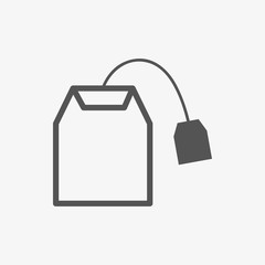 tea bag icon stock vector illustration flat design