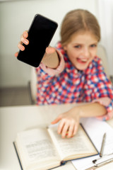 Obraz premium Hilarious smiling girl in school