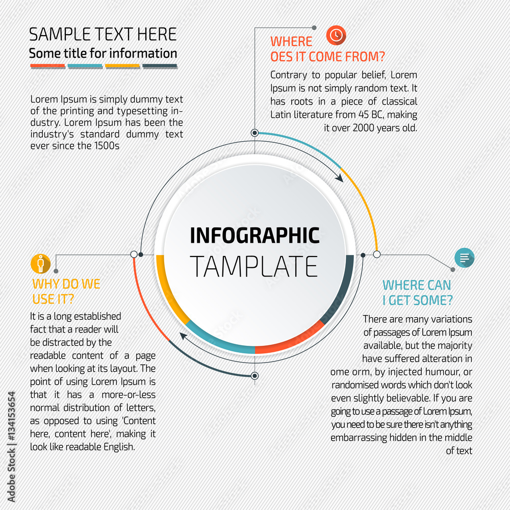 Canvas Prints vector infographic report template