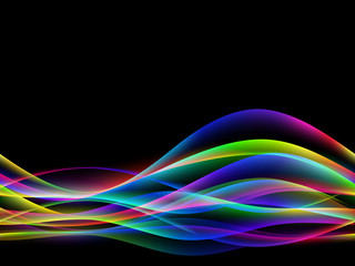 dinamyc flow, stylized  waves, vector