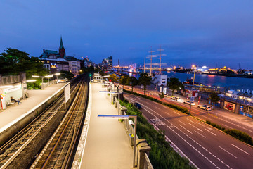 View of the St. Pauli Piers one of Hamburgs major tourist attrac