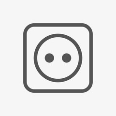 Fototapeta premium Euro socket icon stock vector illustration flat design