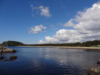 Sjosanden Strand bei Mandal in Norwegen