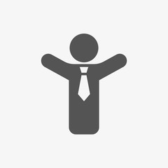 Man icon stock vector illustration flat design