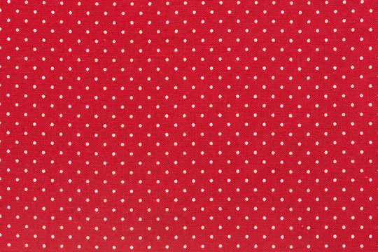 Red polka dot fabric.