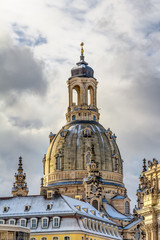 Fototapeta na wymiar The Church of our Lady in the old town of Dresden