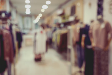 Shopping mall blurred background