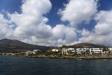 Fototapeta premium wide angle view of coast landscape
