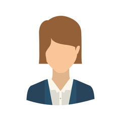 Woman icon. Girl female avatar person people and human theme. Isolated design. Vector illustration