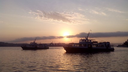 Fototapeta premium яхты и закат