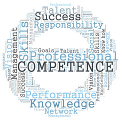 Professional competence word cloud