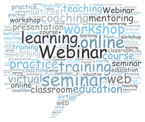 Obraz premium Webinar word cloud