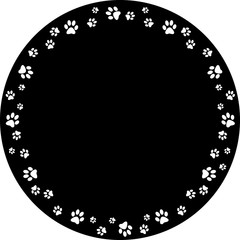 Dog Paw Border Circle