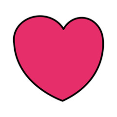 pink heart icon over white background. colorful design. vector illustration