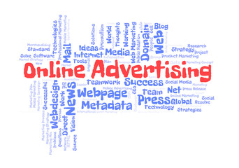 Online Advertising word cloud