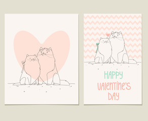 Valentine Cards with Cute Cats