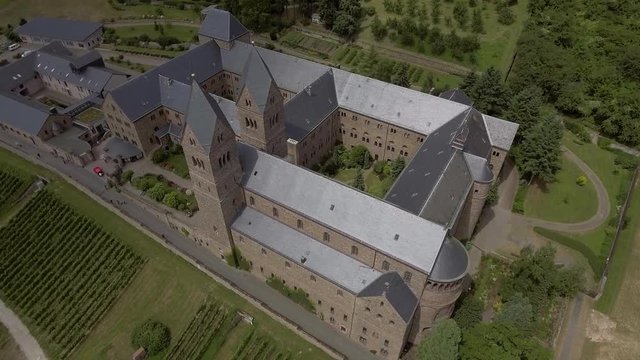 Abbey St. Hildegard in the vineyard, Benedictine nuns, Diocese of Limburg, Eibingen near R&uuml;desheim, Hesse, Germany. Jul 2016