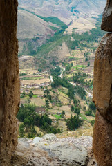 Pisac: sacred valley from a niche window