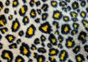 Leopard skin pattern leatherette fabric
