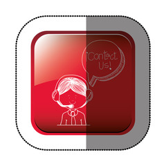 Contact us customer service icon vector illustration graphic design