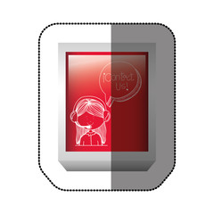 Contact us customer service icon vector illustration graphic design
