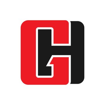 letter G and H logo vector
