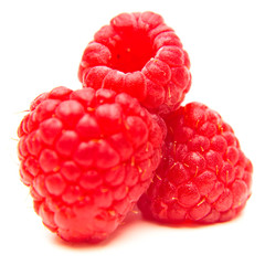 Raspberry On White