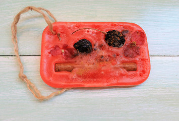 Aromatic sachets wax with herbs and spices, handmade