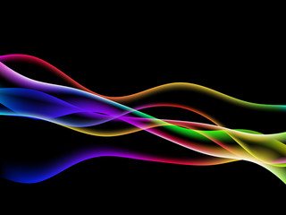 dinamyc flow, stylized  waves, vector