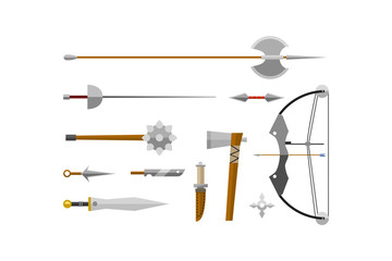 Knifes weapon vector illustration.