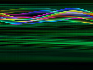 dinamyc flow, stylized  waves, vector