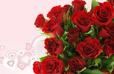 background -  Valentine rose bouquet
