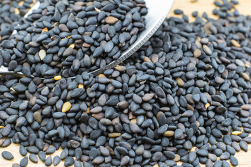 Black sesame seeds.