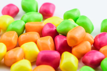 color candy on a table