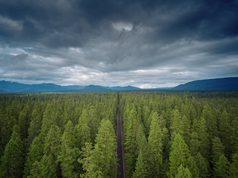 Lone Highway View | Arial Drone 