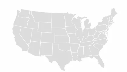 Fotobehang USA Map © pinate