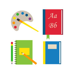 School supplies vector illustration.