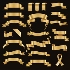 Fototapeta premium Golden ribbon vector illustration.