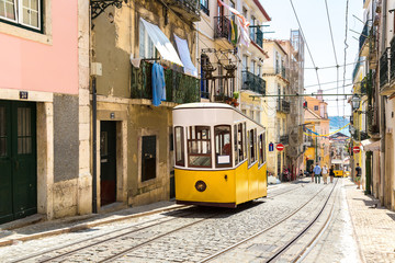 Plakat Funicular in the city center of Lisbon