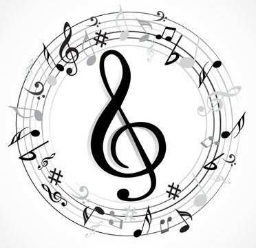 Music Note with Music Symbols