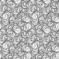 Fantasy decorative ornamental seamless pattern