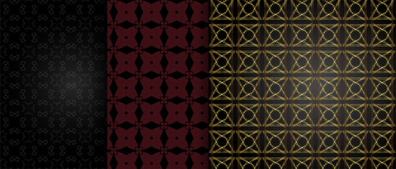 Set of 3 pattern vintage backgrounds for design