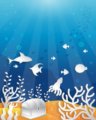 Marine Life Landscape - the ocean and animals underwater world