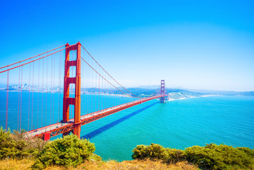 Obraz na płótnie Canvas Golden Gate Bridge in San Francisco, California, USA - Daytime