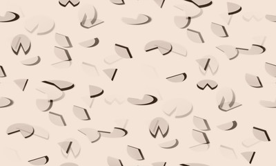 Abstract seamless background with beige and brown pills and smiles of the whole, and with brown shadow on a beige background picture