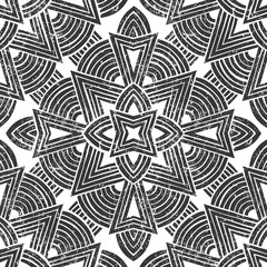 Vector seamless tribal pattern. Hand-drawn background.