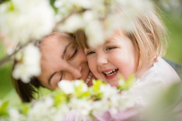 Fototapeta premium Mother hugging child
