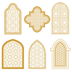 Set of islamic window