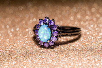 Blue Opal Ring